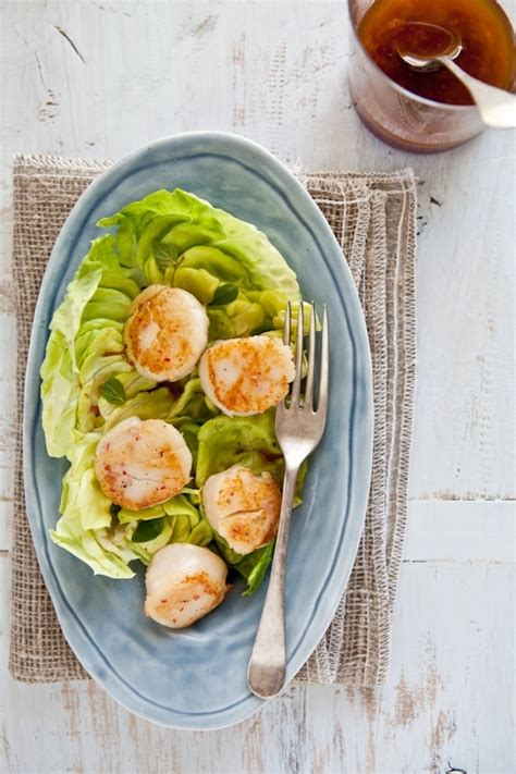 Seared Scallops Salad With Blood Orange Vinaigrette Tartelette