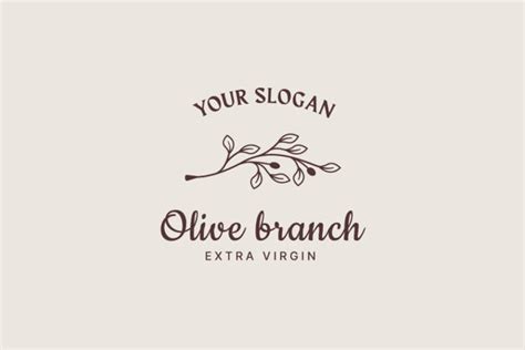 Olive Branch Logo Design Template Graphic by syaefulans · Creative Fabrica