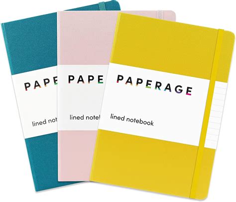 Amazon Paperage Lined Journal Notebooks Pack Yellow Blush