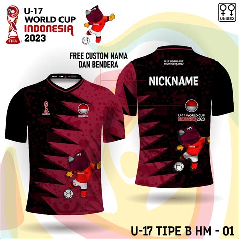 Jual Jersey Fans Timnas Indonesia U17 Baju Piala Dunia U 17 2023 Kaos