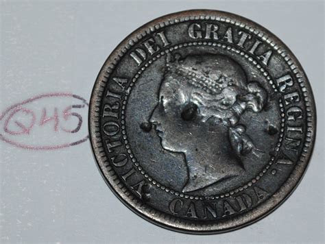 Canada 1876 H 1 Large Cent Canadian One Victoria Penny Coin Lot Q45 Ebay