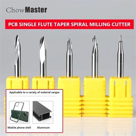 2Liyao 3 175X30 Degx0 1 1 Adet 3 175 Pcb Tek Flüt Konik Spiral Freze