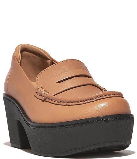 Fitflop Pilar Leather Platform Loafers Dillards