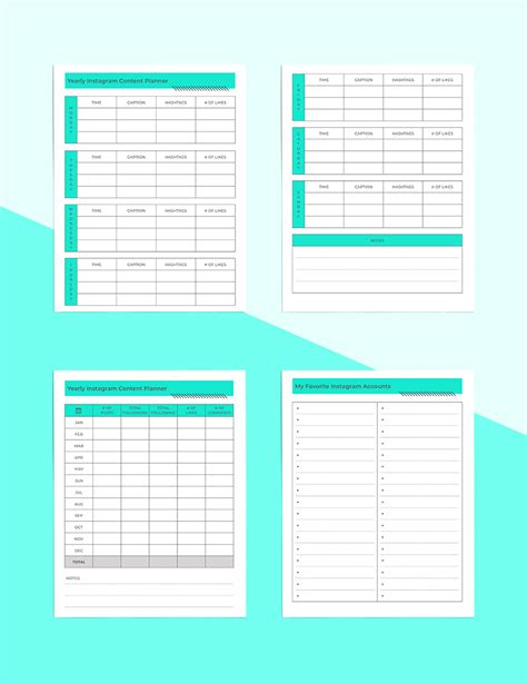 Instagram Planner Template in Pages, Word, Google Docs, PDF - Download ...