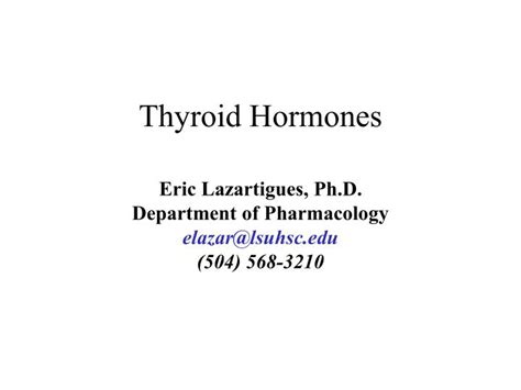 Ppt Thyroid Hormones Powerpoint Presentation Free Download Id 3382145