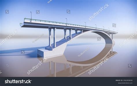 3d Illustration Main Componets Openspandrel Arch Stock Illustration