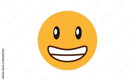 Grinning Face With Smiling Eyes Emoji Grinning Face Smiling Eyes Emoji For Website Stock Vector