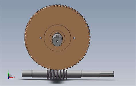 蜗轮蜗杆 Solidworks 2012 模型图纸免费下载 懒石网