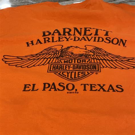 Harley Davidson Mens Barnett El Paso Texas Shirt Sz Gem