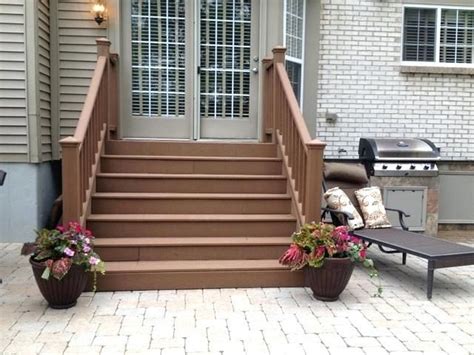 Paver Patio Steps Designs Patio With Pit Seating Wall And Grill Steps