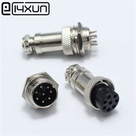 Set Gx Pin Male Female Diameter Mm Wire Panel Connector L