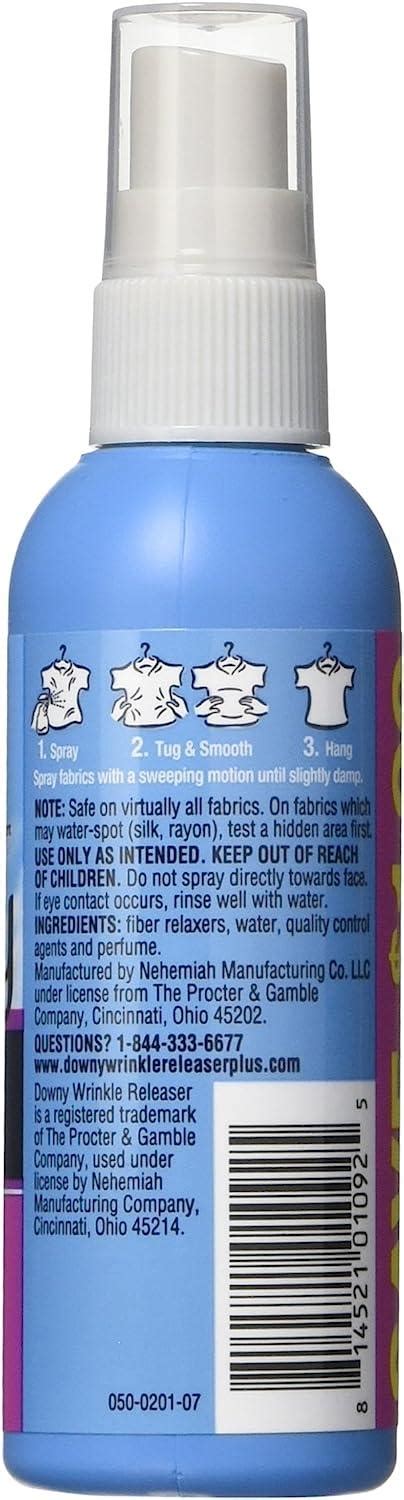 Downy Wrinkle Releaser, Travel Size Light Fresh Scent 3 fl oz (90 ml) 3 ...