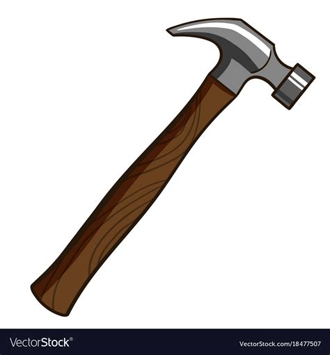 Hammer Isolated On White Royalty Free Vector Image