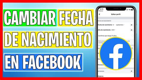 Como Cambiar La Fecha De Nacimiento En Facebook Youtube