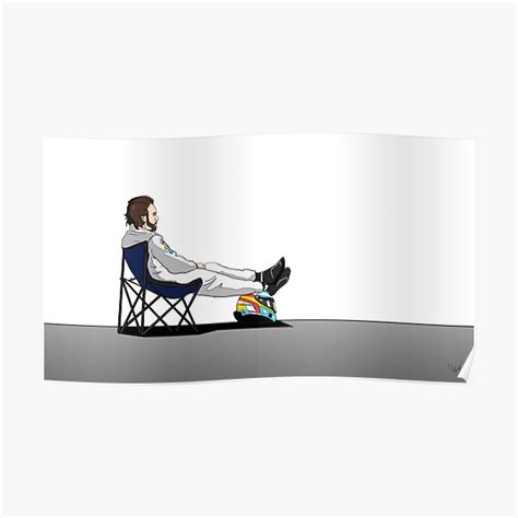 Formula 1 Fernando Alonso Deckchair Poster For Sale By Drawuz