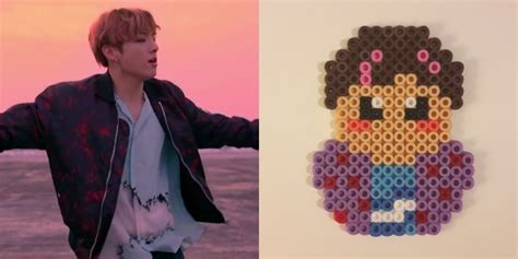 BTS Perler Bead Pattern