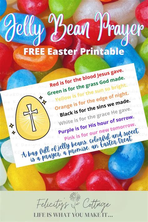 Visit Felicity S Cottage For These Awesome Printable Jelly Bean Prayer Tags Just In Time For