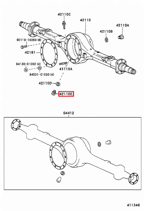 Genuine Hilux Kdn Kdn Kdn Gun Gun Rear Axle Magnetic