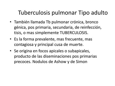 Tuberculosis Pulmonar Ppt