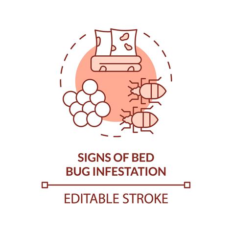 2D editable red signs of bed bug infestation icon, monochromatic ...