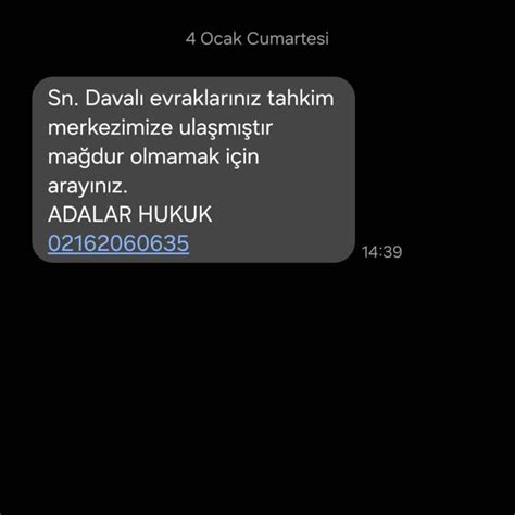 Dava Cra Sms Doland R C L Numaras Ikayetleri Ikayetvar