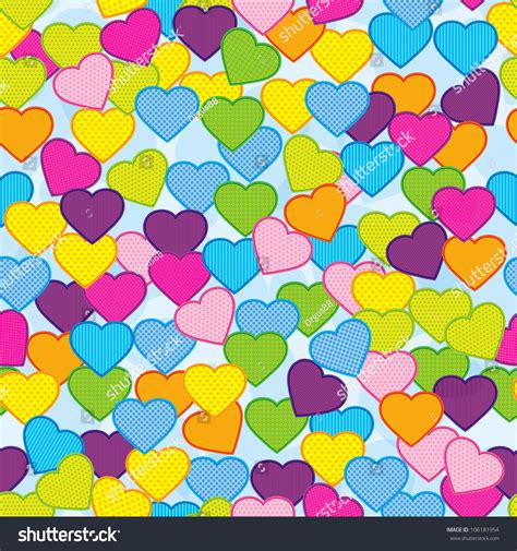 Abstract Love Seamless Background Vector Seamless Pattern With Love