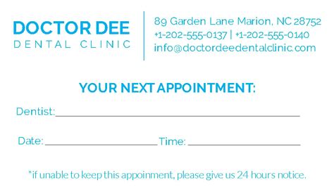 Dentist Appointment Card Template in Adobe Photoshop, Illustrator ...