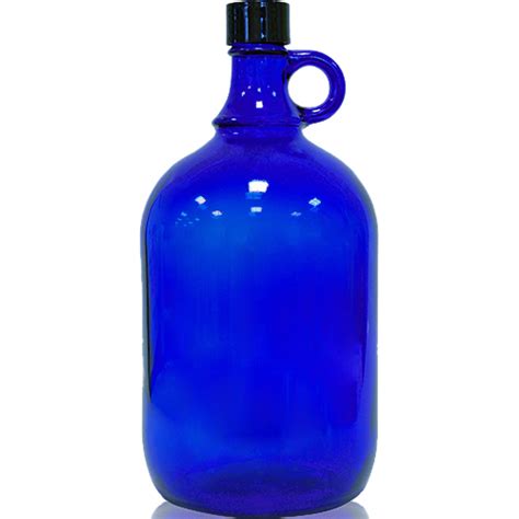 Glasflasche Liter Henkelflasche In Blau