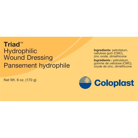 Coloplast Triad Hydrophilic Wound Dressing Paste 170 G Tube — C6ca