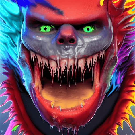 Psychopathic Monster 3D Render · Creative Fabrica