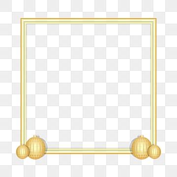 Gold Christmas Border Vector Hd Images, Gold Border With Christmas Ball ...