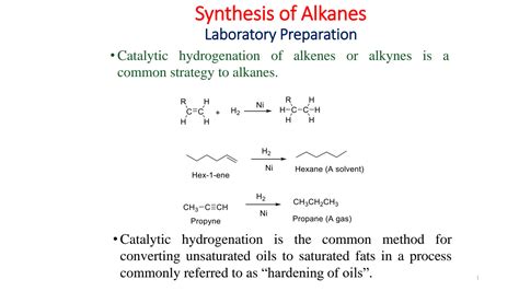 SOLUTION Catalytic Hydrogenation Of Alkenes Or Alkynes Synthesis And