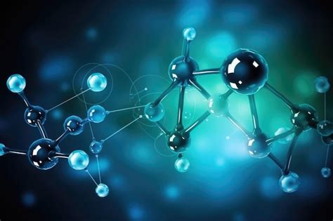 Estructura Molecular Con Conexiones Entre Tomos Ia Generativa Foto