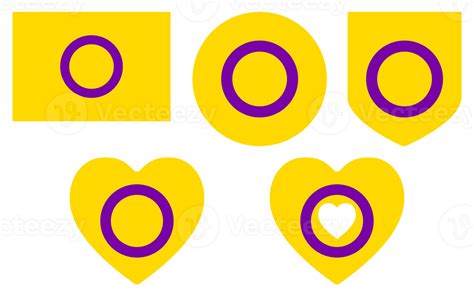 Intersex Pride Flag In Shape Set 25863337 Png