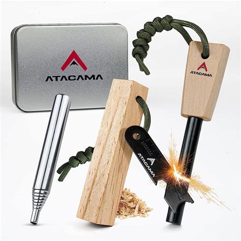 Atacama Neu Feuerstahl Survival Set Inkl Multitool Kienspan Zunder