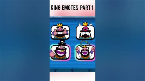 King Emotes In Clash Royale Part 1 Youtube