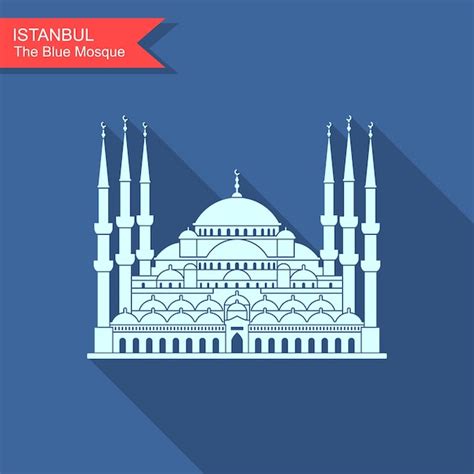 La Mezquita Azul Estambul Turqu A Icono Plano Vector Premium