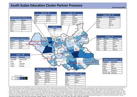 South Sudan Education Cluster Partner Presence (January 2023) - South ...