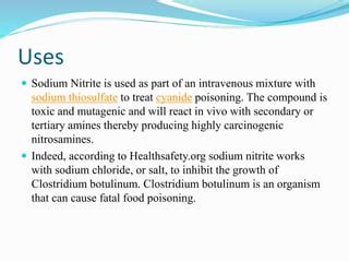 Sodium nitrite | PPT | Free Download