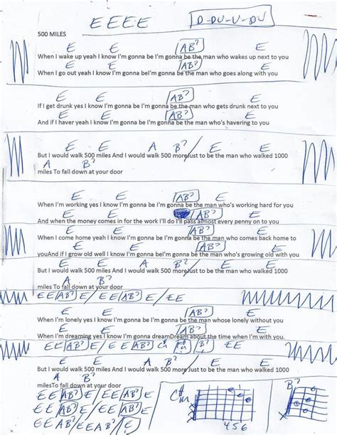 500 Miles Guitar Chords