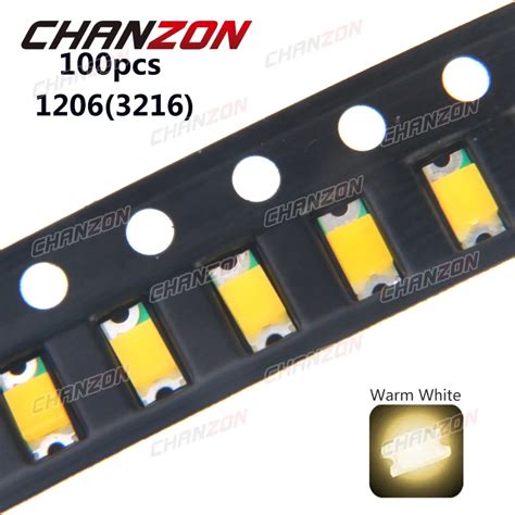 Pcs Smd Smt Warm White K K Surface Mount V Led