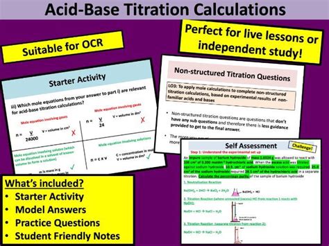 Acid Base Titrations A Level Chemistry Teaching Resources