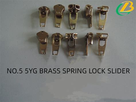 No 3 45yg Brass Spring Lock Slider N0 4 Yg Slider No 5 Yg Slider