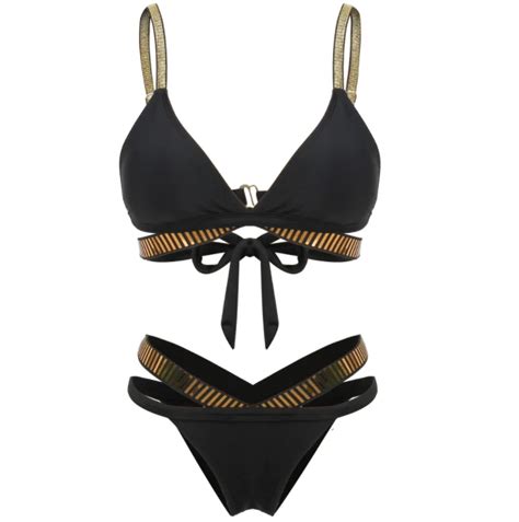 Color Negro Gote En Oro Sexy Bikini Extreme Micro Bikini Chicas Buy