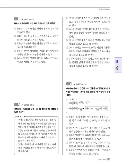 알라딘 미리보기 Ebs 수능특강 연계 기출 문학작품 연계 기출1 고전 시가·현대시 2024년