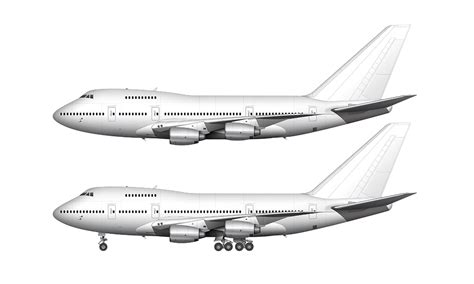 Boeing 747SP blank illustration templates – Norebbo