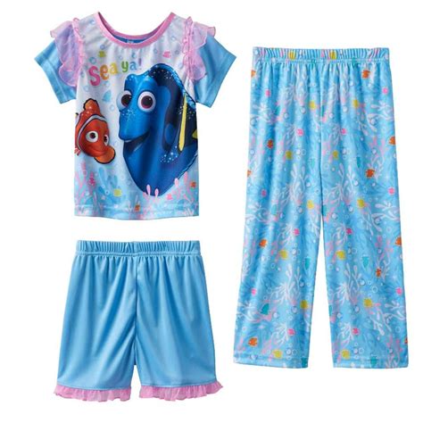 Disney Disney Finding Dory Toddler Girls Blue 3 Piece Nemo Fish