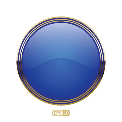 Luxury blue glossy button. 26289259 Vector Art at Vecteezy