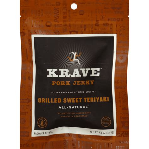 Krave Pork Jerky Grilled Sweet Teriyaki 1 5 Oz Delivery Or Pickup Near Me Instacart