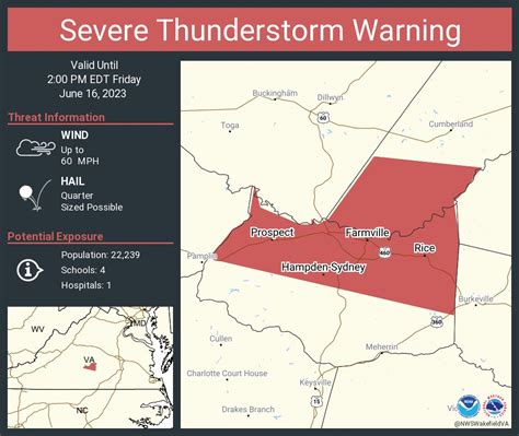 NWS Wakefield On Twitter Severe Thunderstorm Warning Including